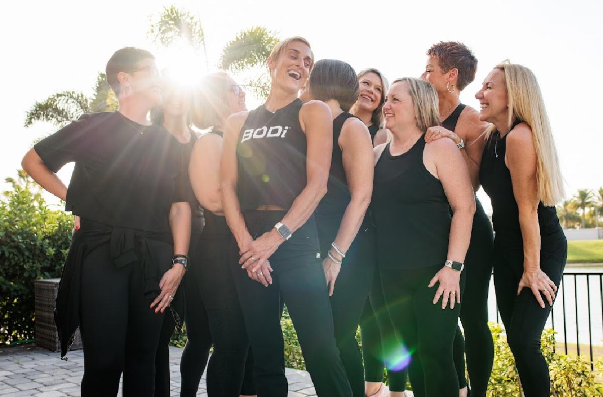 Julie with a group of ladies in her fierce female nation support group